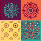 muursticker Caliza 20 cm PVC multicolor 12 stuks