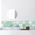 muursticker Citations 10 cm PVC groen/wit 24 stuks