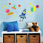 muursticker glow-in-the-dark Galaxy junior PVC 105 cm