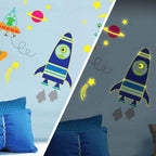 muursticker glow-in-the-dark Galaxy junior PVC 105 cm