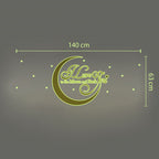 muursticker glow in the dark Love You 140 cm PVC bruin/geel