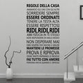 muursticker huisregels 30 x 90 pvc zwart 16-delig