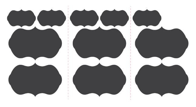muursticker krijtbord zwarte labels PVC 11-delig
