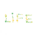 muursticker sterren 30 x 90 pvc groen/geel 83-delig