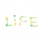 muursticker sterren 30 x 90 pvc groen/geel 83-delig