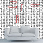 muursticker woorden aan de muur PVC 90 cm zwart