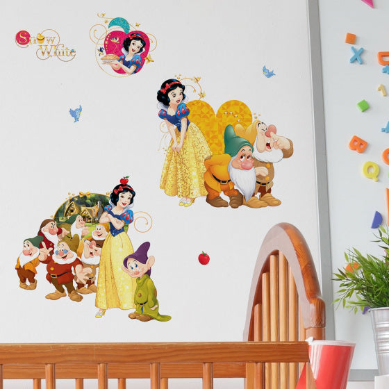muurstickerset Disney Sneeuwwitje 72 cm PVC 7-delig