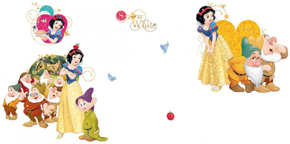 muurstickerset Disney Sneeuwwitje 72 cm PVC 7-delig