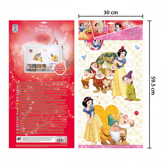 muurstickerset Disney Sneeuwwitje 72 cm PVC 7-delig