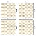 stickers kerstboompatroon 45 x 45 cm PVC 4 stuks