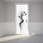 decoratiesticker sexy douche 200x88 cm PVC zwart/wit