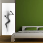decoratiesticker sexy douche 200x88 cm PVC zwart/wit