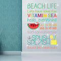 decoratiesticker strand-quotes 136 x 86 cm 5-delig