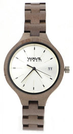 Wave hawaii Horloge Citizen Miyota dames 3,7 hout bruin/wit