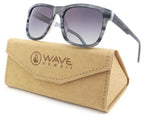 Wave hawaii Acetat houten zonnebril unisex UV400 grijs