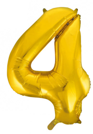 cijferballon 4 folie 86 cm goud