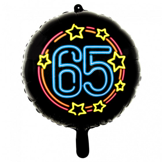 folieballon 65 neon 45 cm zwart