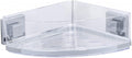 douche- en badrekje 28 cm RVS zilver/transparant