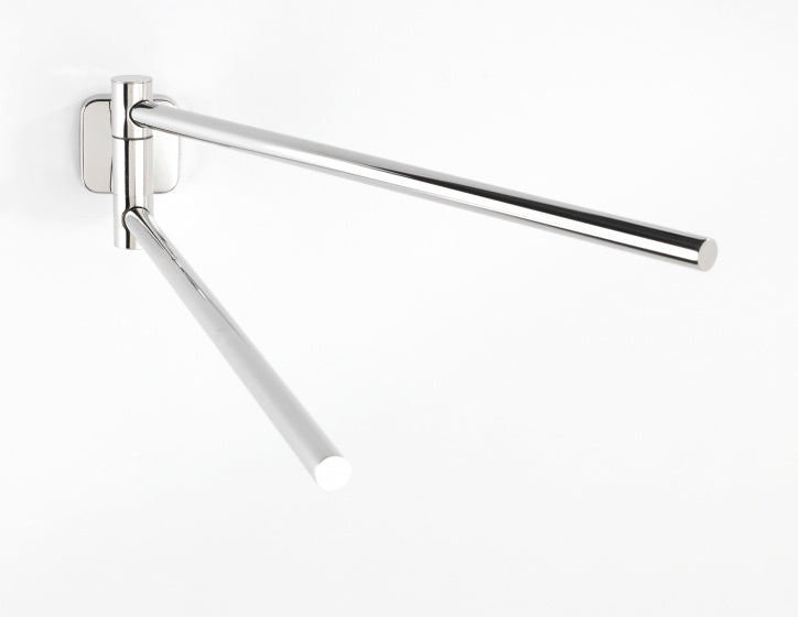 handdoekrek Mezzano 43 x 9 cm RVS zilver 2-delig