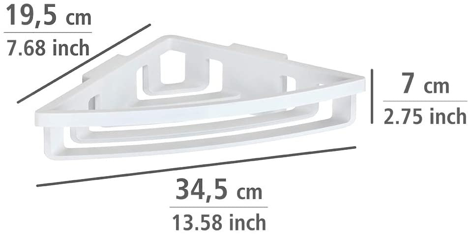 douche- en badrekje Bralia 34,5 cm ABS wit