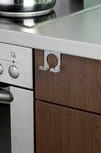 keukenhaak dubbel 5 cm RVS zilver