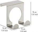 keukenhaak dubbel 5 cm RVS zilver