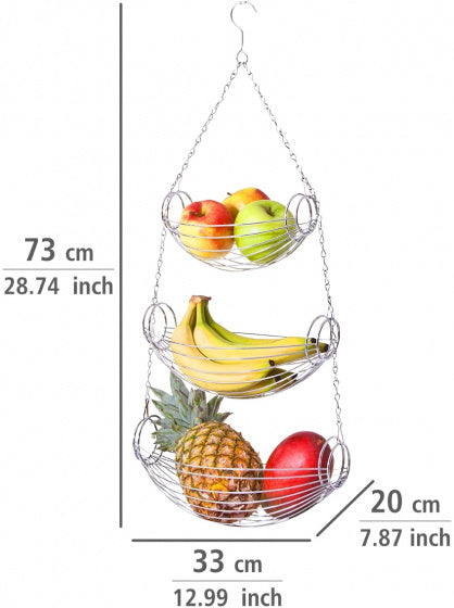 opbergmanden hangend triago 73 cm staal chroom