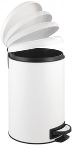 pedaalemmer Leman Easy-Close 12 liter RVS wit