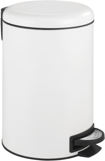 pedaalemmer Leman Easy-Close 12 liter RVS wit
