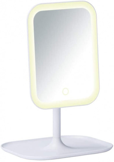 spiegel staand led 21 x 30 x 16,5 cm glas wit