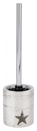 toiletborstelhouder Star 10 x 38,5 cm keramiek taupe