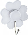 wandhaak Klaverblad 4 x 5 cm ABS wit
