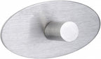 wandhaak met strip 5 cm RVS zilver 2 stuks