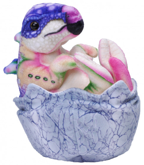 knuffel baby Stegosaurus 20 cm pluche paars/roze
