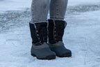 snowboots Frosty II rubber/polyester zwart/grijs maat 38-39