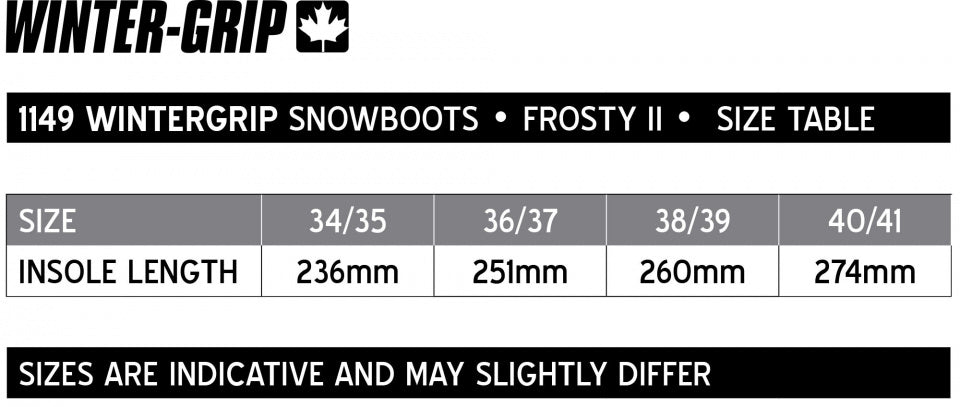 snowboots Frosty II rubber/polyester zwart/grijs maat 36-37