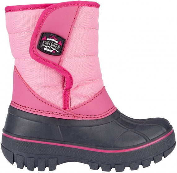 snowboots Mountain Kid meisjes grijs/roze maat 25/26