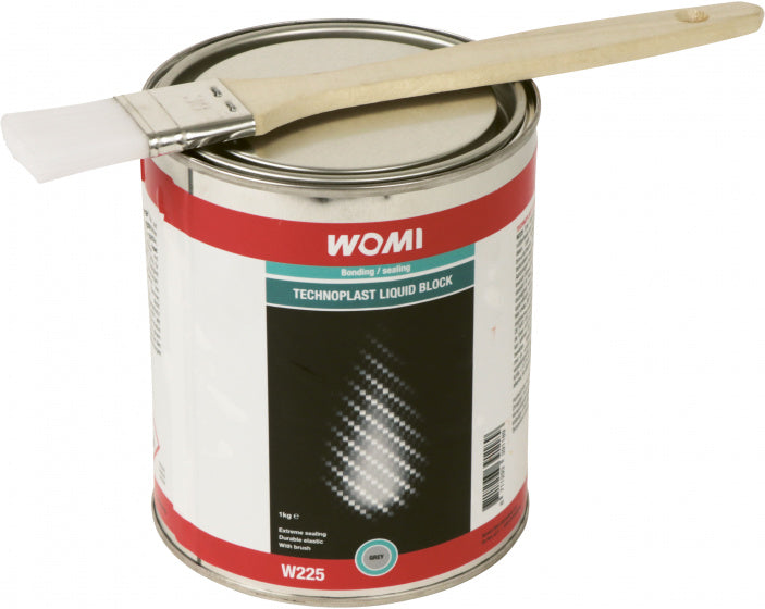 Womi w225 technoplast liquid block – grijs – nitrilrubber afdichting – oliebestendig – kwastapplicatie