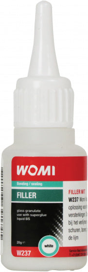 Womi vulstof w237 – 20 g wit – sterke kunststofreparatie – strakke afwerking – duurzame hechting
