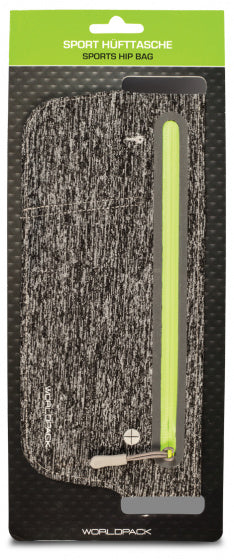 sportriem 125 cm 1 liter waterdicht lycra grijs/zwart