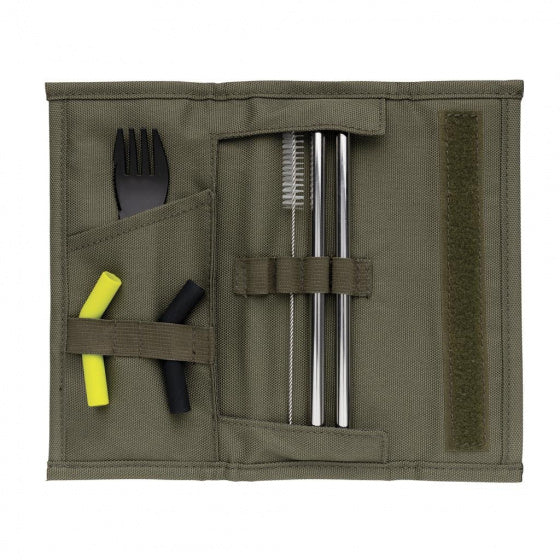 rietjesset Tierra RVS/polyester groen 7-delig