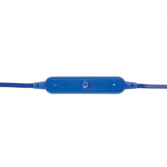 oortelefoon bluetooth 70 cm ABS/EVA blauw 3-delig