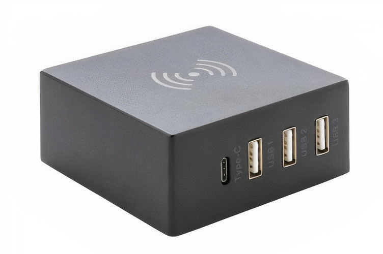 oplader draadloos 3 USB-poorten 13,9 cm ABS zwart
