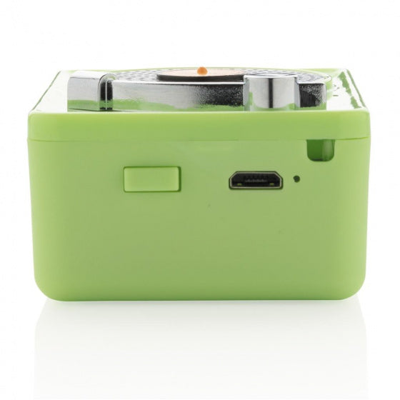 speaker draadloos 7,5 cm metaal groen