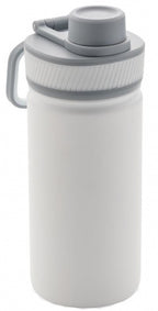 drinkfles 20 cm 0,55 liter staal/siliconen wit