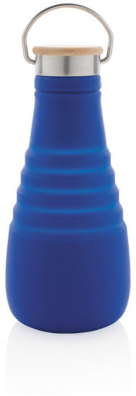 drinkfles opvouwbaar 600 ml siliconen blauw