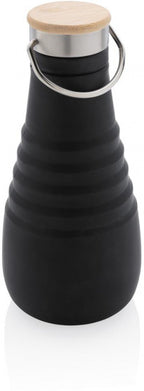 drinkfles opvouwbaar 600 ml siliconen zwart