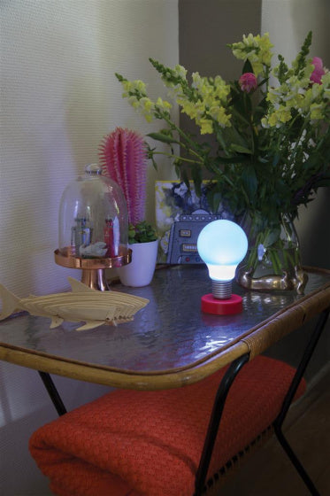druklamp led 16,5 x 9 cm ABS rood/wit