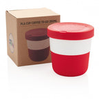 koffiebeker to go 8,6 cm plantaardig rood