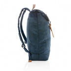 laptoprugzak 19L 44 x 32 x 16 cm canvas blauw/bruin